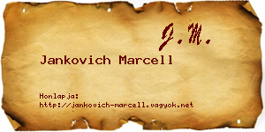 Jankovich Marcell névjegykártya