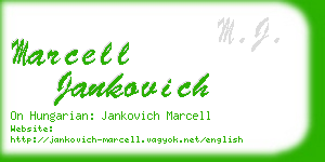 marcell jankovich business card